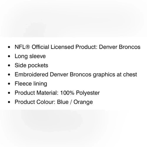 🆕Youth  | Denver Broncos Embroidered Hoodie - Picture 8 of 15